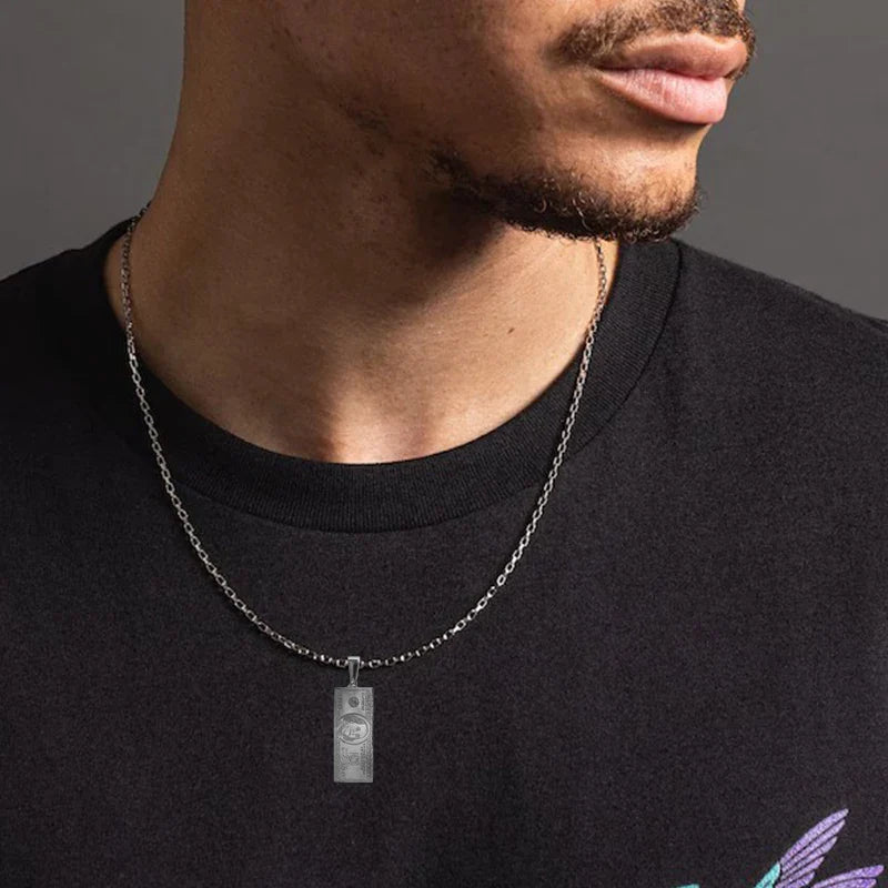 Waterproof 18K Gold Plated Bar Charm Pendant Stainless Steel Us Dollar Custom Pendant Vera Lux