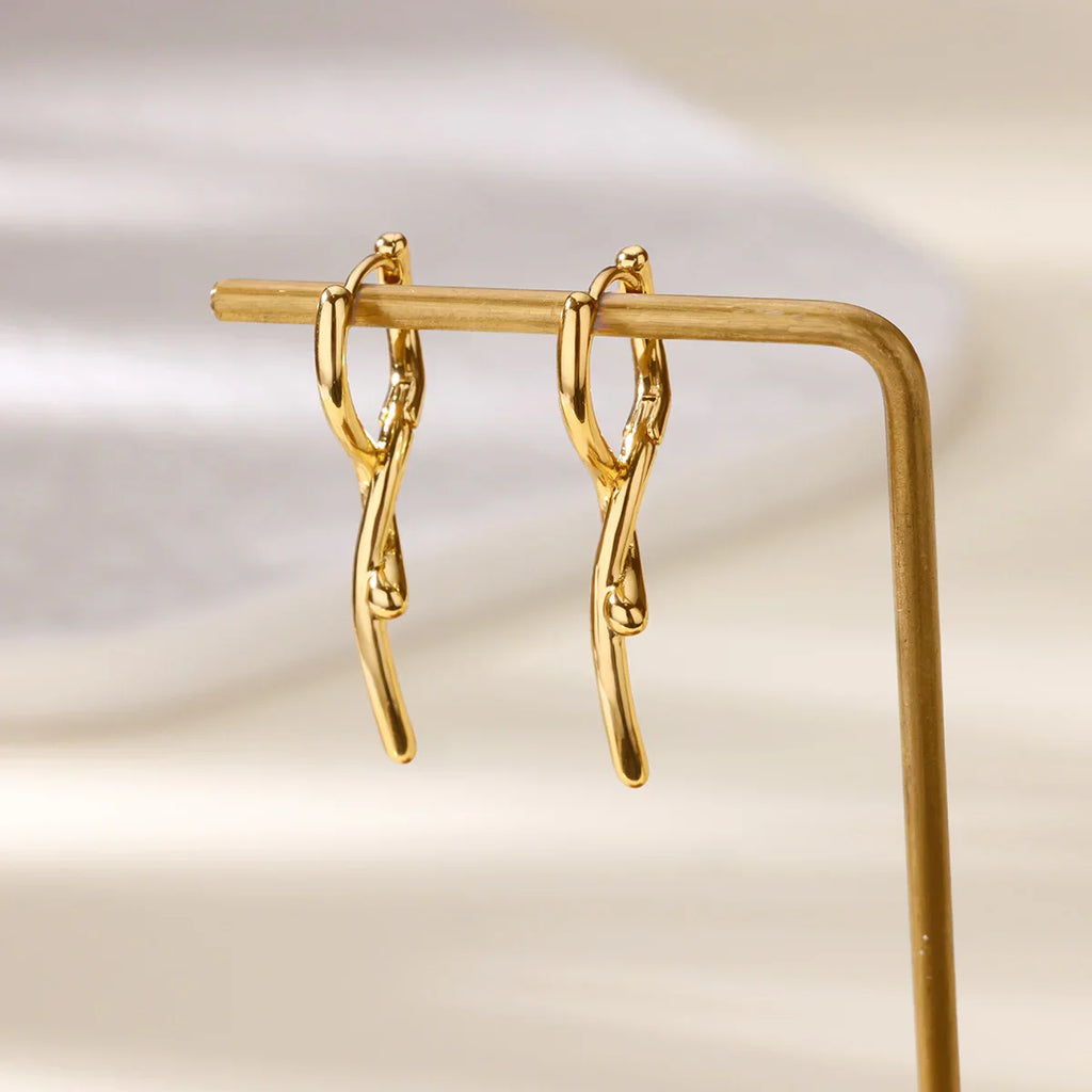 Elegant Square Earrings for Women Girls Stainless Steel Hoop Earrings Luxury Wedding Engagement Aesthetic Jewerly aretes Vera Lux
