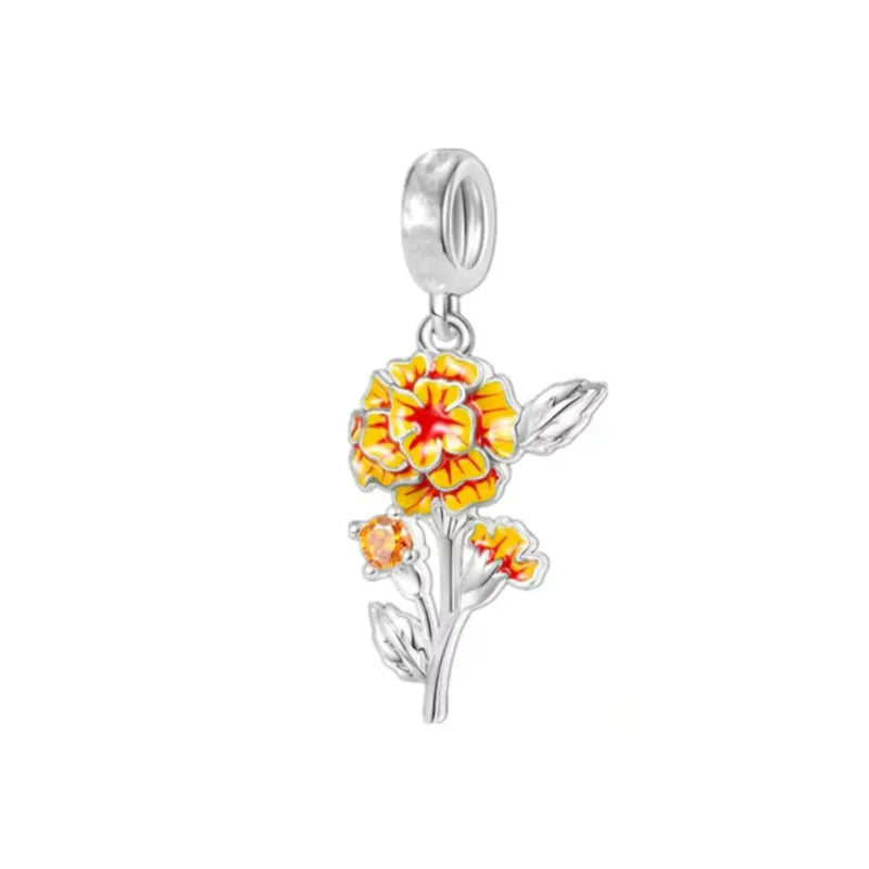 2026 925 Silver Flower, Butterfly, Highland Cow, Motorcycle Pendant Fit European Original Bracelet DIY Jewelry Exquisite Jewelry Vera Lux