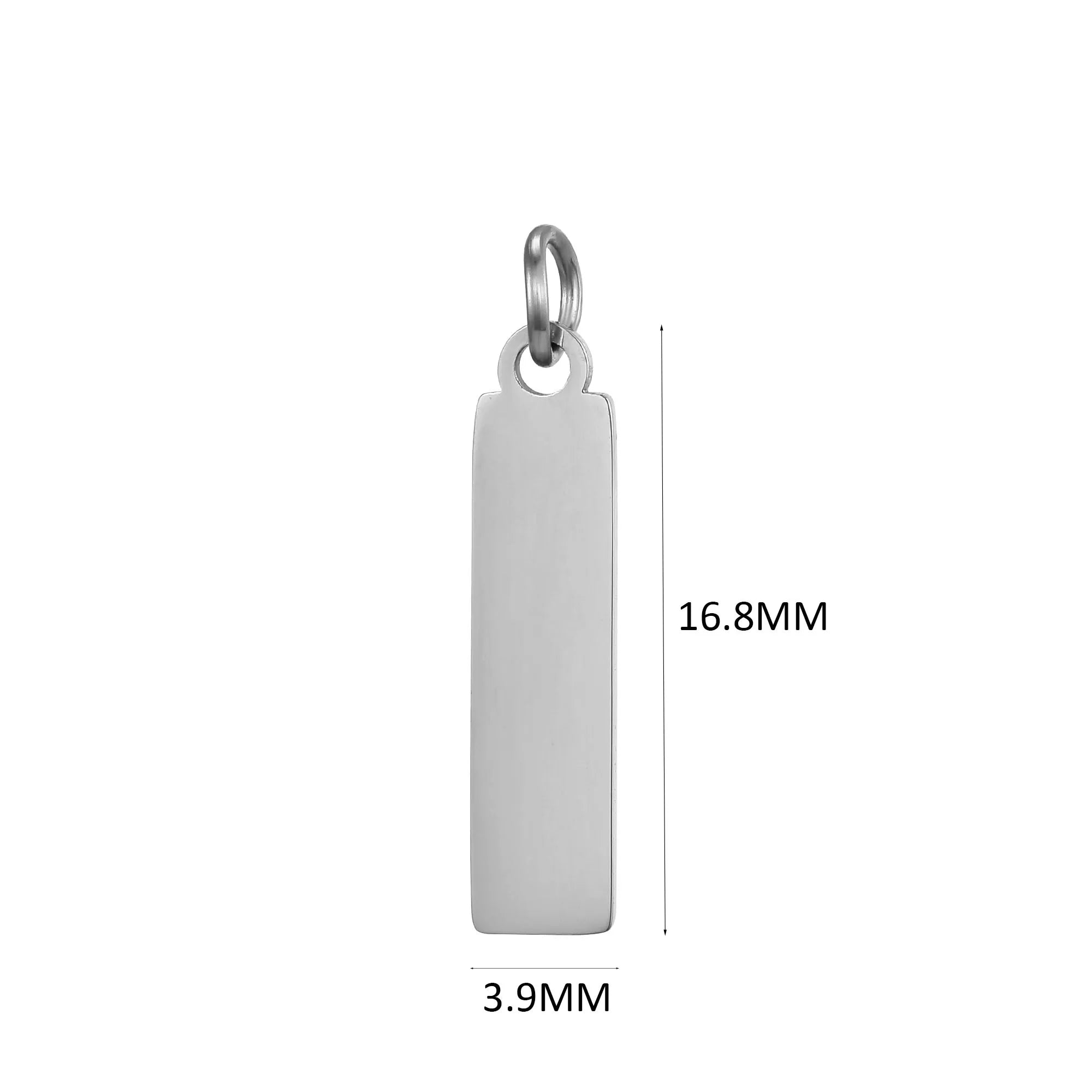 10PCS Custom Logo Tags Stainless Steel Charms for Necklace Bracelets 6 sizes to choose Vera Lux