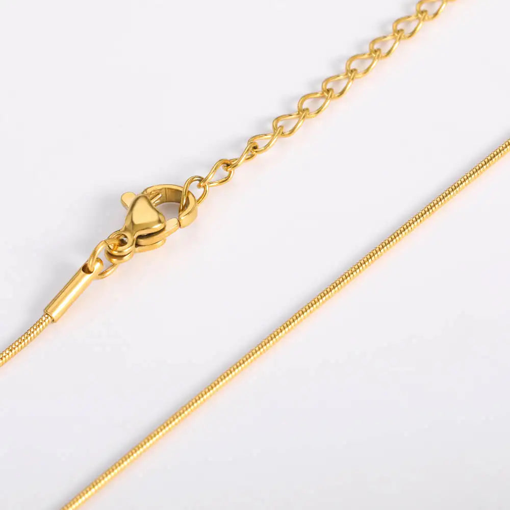 10pcs Punk Stainless Steel Round Snake Necklace for Men Women Water Wave Chain 0.9mm Width Link Chain Choker Tone Metal Neckalce Vera Lux