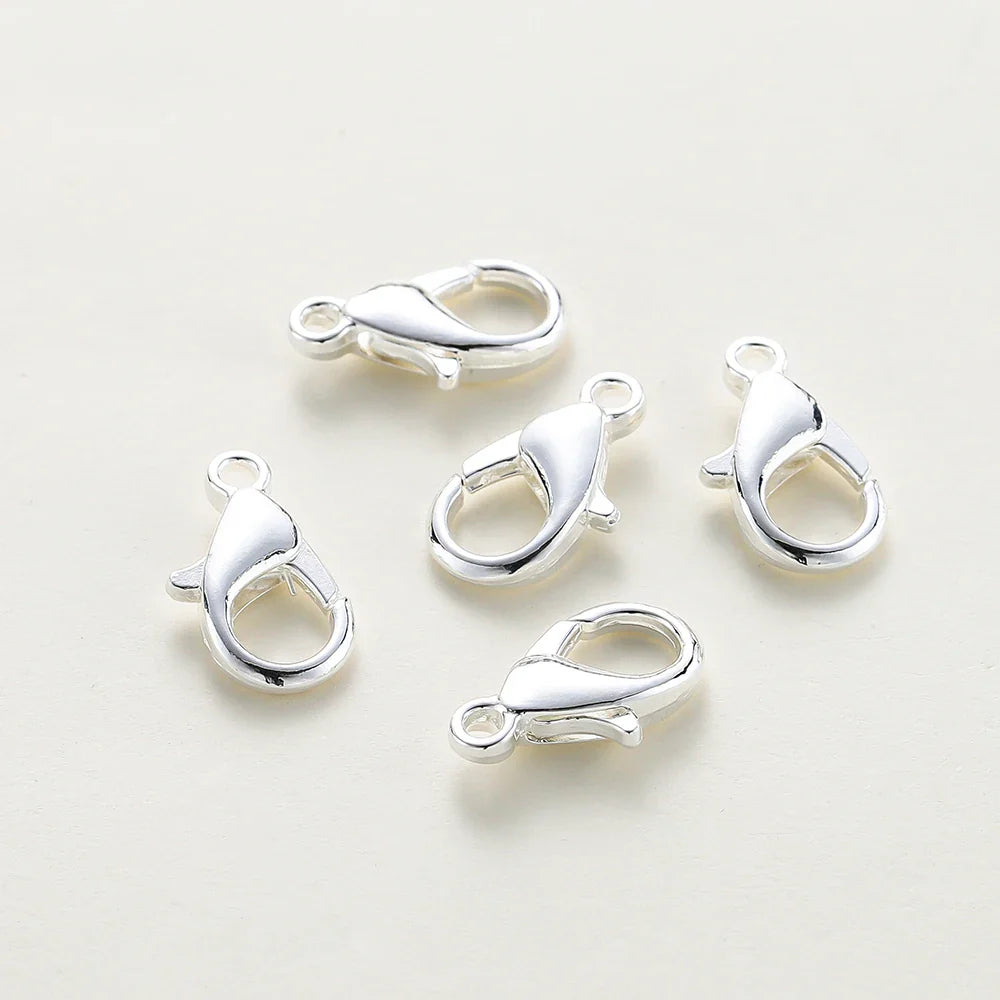 10pcs/lot 14K 18K Gold Plated Necklace Extender Chain Lobster Clasps Jump Ring Connectors Clips For DIY Jewelry Bag Craft Making Vera Lux