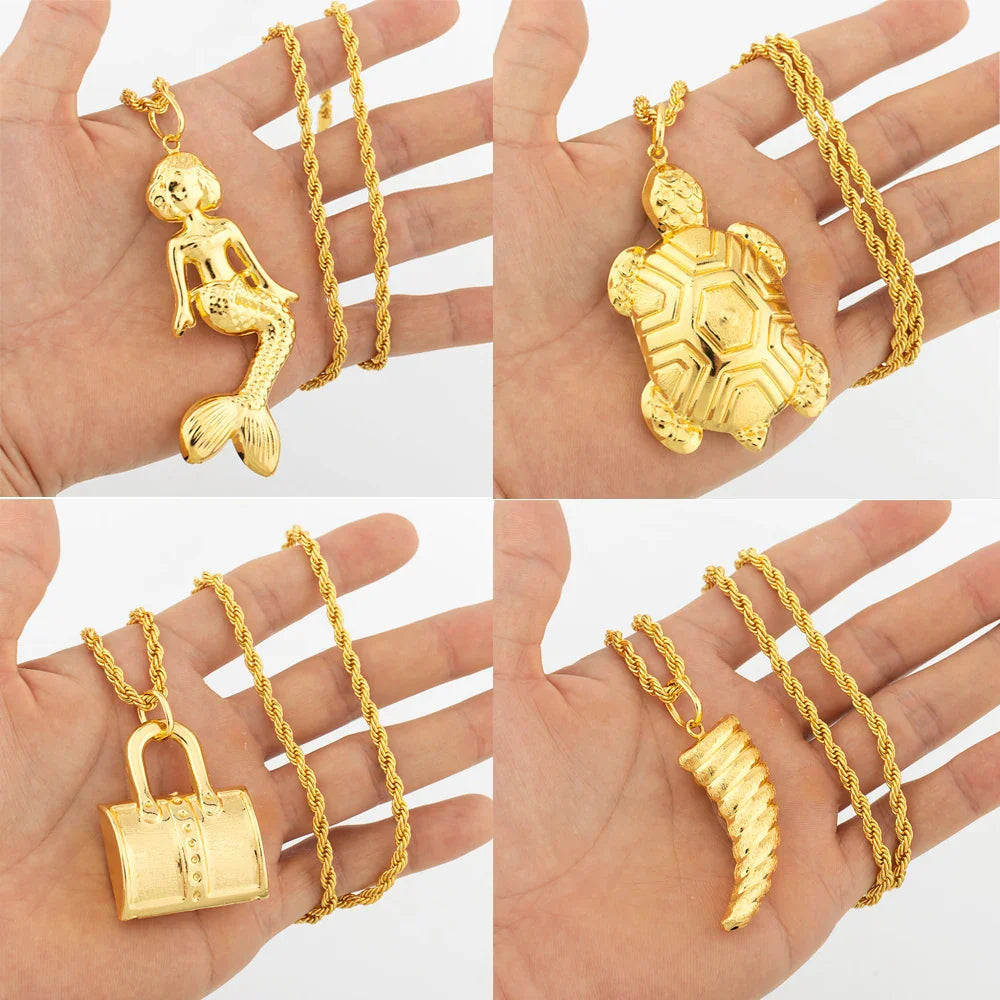 Dubai Gold Color Pendant  Hip Hop Personality style for Men Women Minimalist Jewelry Party Jewelry Birthday Gifts Vera Lux