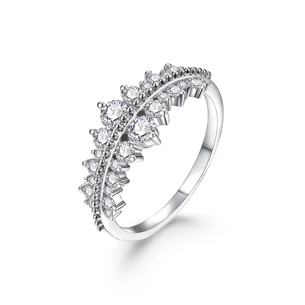 MINTYBOX S925 Sterling Sliver Brilliant Cut 3.0mm Moissanite Ring for Women Yellow Gold Plated Wedding Engagement Luxury Gift Vera Lux