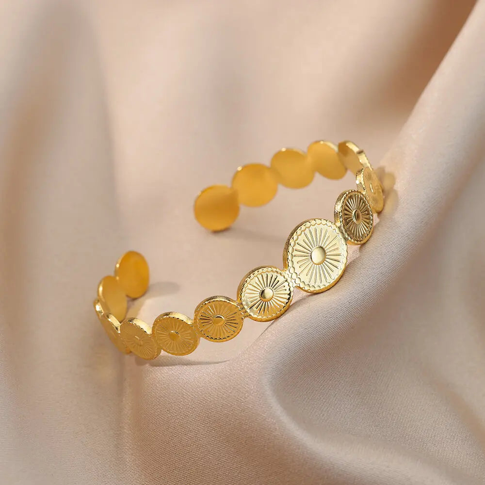 Snake Bangle Bracelet For Women Stainless Steel Opening Gold Plated Opening Bangle Animal Aesthetic Jewelry pulseras mujer Vera Lux
