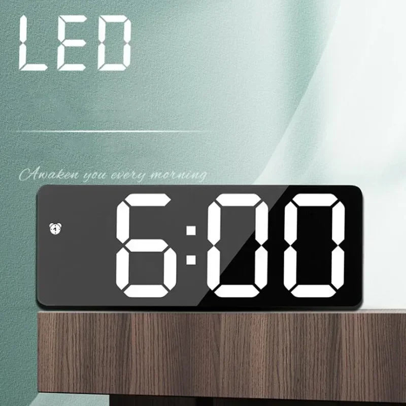 Electronics LED Alarm Clock Digital Children's Electronic Alarm Clock Bedside Table Desk Decorating Tabletop Desktop Clocks Home Whatever the Treasure