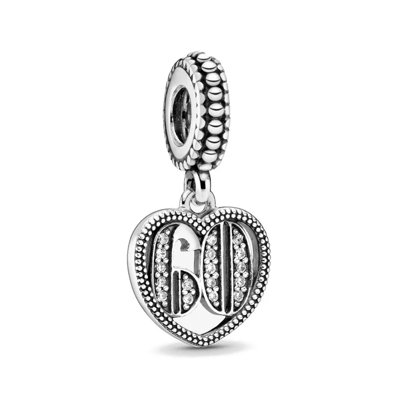 2026 New S925 Silver Robot Cross Digital Pendant, Suitable for Original Bracelets, DIY Accessories, Women's Charm Jewelry Gifts Vera Lux