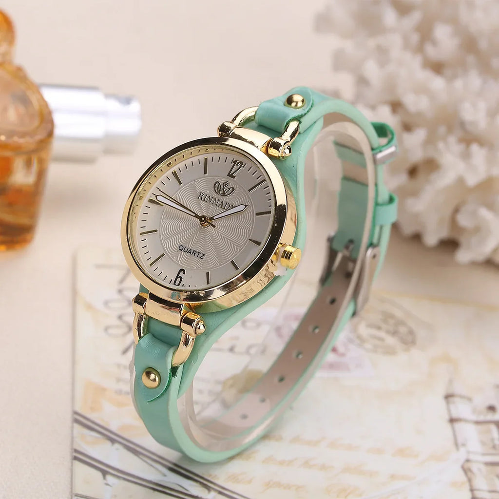 Women's Fashionable Minimalist Luxurious Quartz Watch Leather Dial Vera Lux