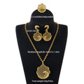 fashion gold jewelry set stainless steel earrings necklaces for women simple Personality gift wedding party Accessories Vera Lux