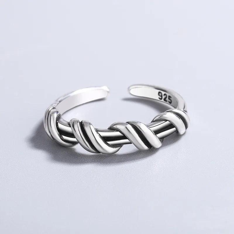 925 Sterling Silver Winding Adjustable Rings For Women Wedding Luxury Jewelry Wholesale Vera Lux