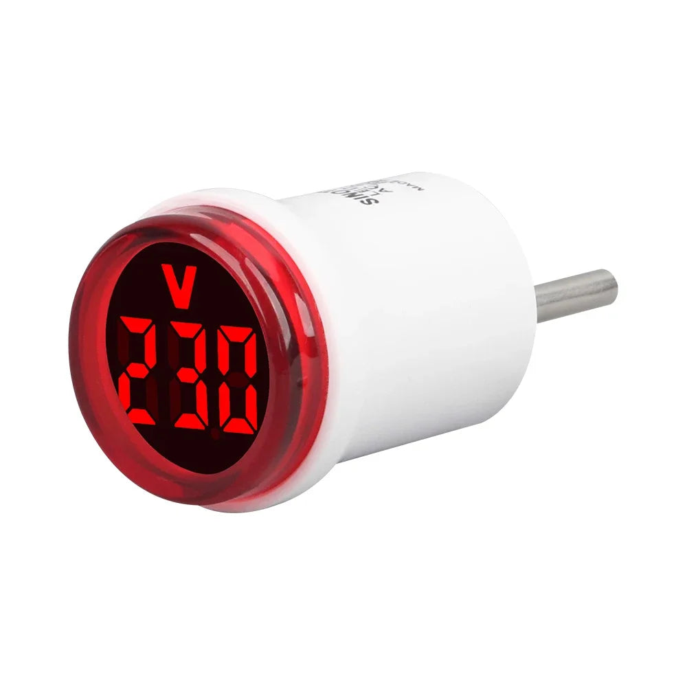 Digital Current and Voltage Ammeter, Circular LED Display, EU Plug, Digital LED Display, Electrical Instruments Whatever the Treasure