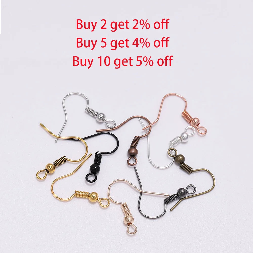 100pcs 17x20mm Earring Findings Earrings Clasps Hooks Fittings DIY Jewelry Crafts Making Alloy Hook Drop Earrings Accessories Vera Lux