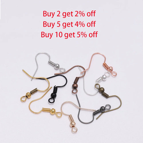 100pcs 17x20mm Earring Findings Earrings Clasps Hooks Fittings DIY Jewelry Crafts Making Alloy Hook Drop Earrings Accessories Vera Lux