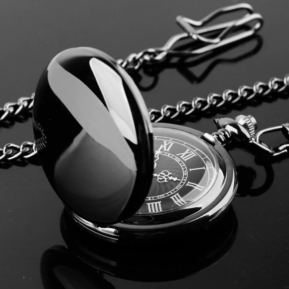 Fashion 37CM Fob Chain Smooth Steel Quartz Pocket Watch Vintage Roman Nmber Dial Pendant Fob Watch Gifts Clock Vera Lux