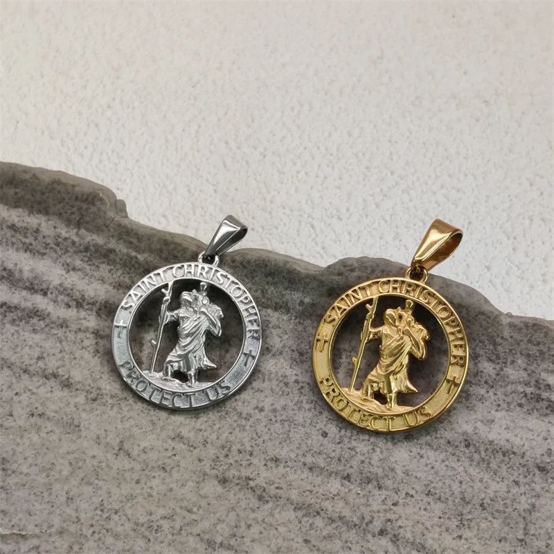 Trendy Rose Cross Design 18K Gold Plated Stainless Steel Pendants For Woman Man Vera Lux