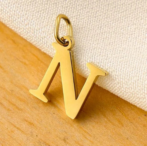 10PCS 26 Letters Stainless Steel Cut Alphabet Pendant for DIY Woman Necklace Ladies Jewelry Accessories Wholesale Dropshipping Vera Lux