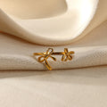 Fashion Luxury Zircon Butterfly Rings for Women Stainless Steel Open Finger Ring Trendy Wedding Party Aesthetic Jewelry Gift Vera Lux