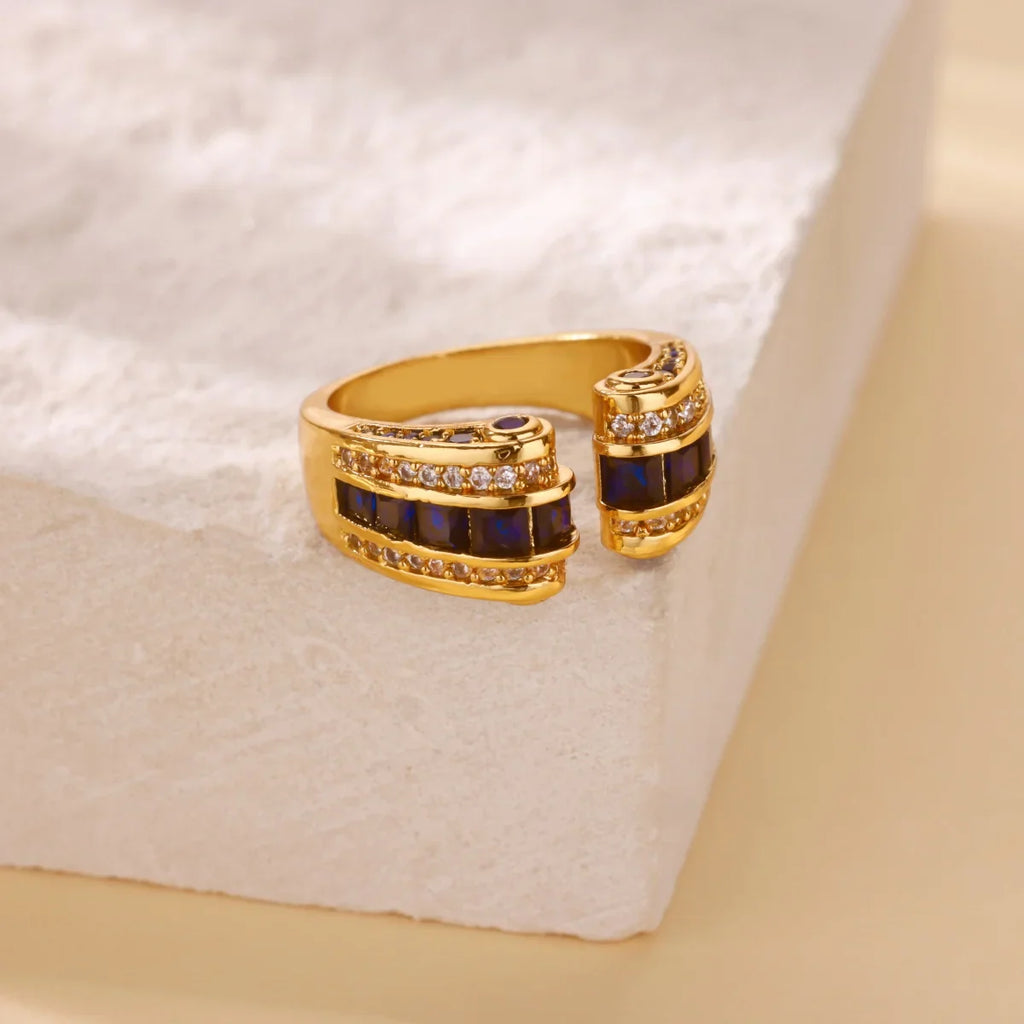 Gothic Stainless Steel Opening Finger Rings for Women Vintage Geometric Adjustable Finger Ring Trendy Punk Jewelry Gifts Vera Lux