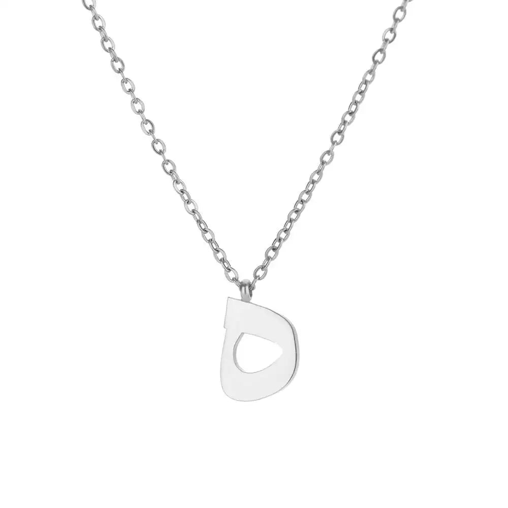 Arabic Letter Name Pendant Necklace For Women Stainless Steel Inital Chain Choker Collar Necklace 2024 Wedding Jewelry bijoux Vera Lux