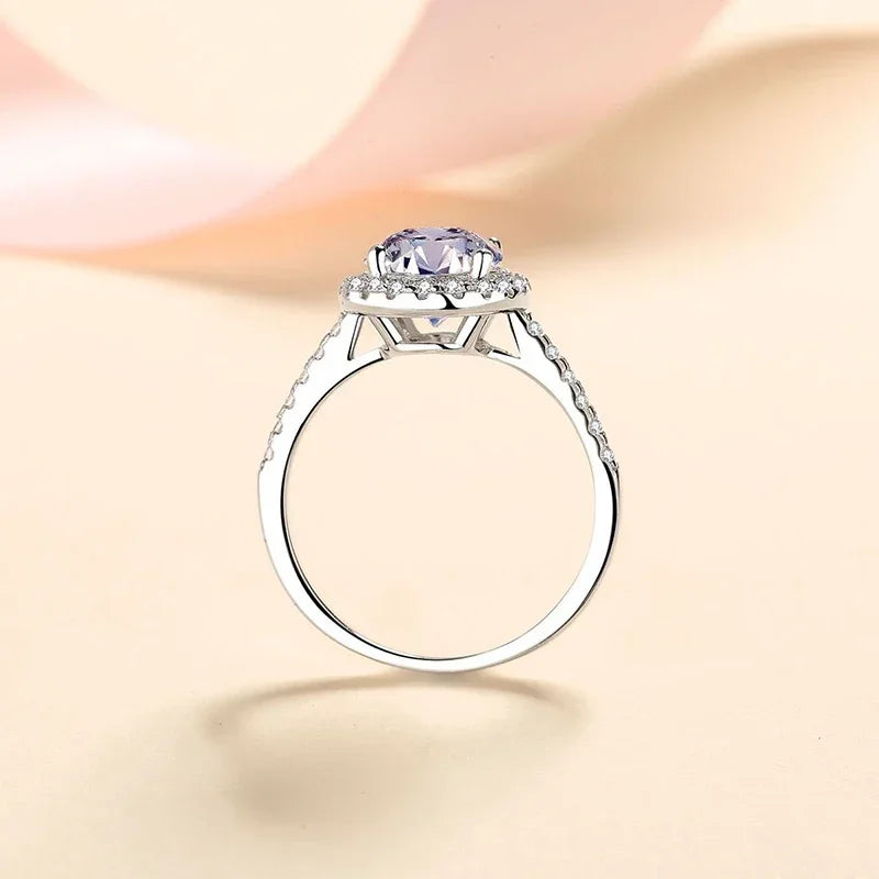 NeeTim 1CT 2CT D VVS1 Oval Cut Moissanite Rings for Women 925 Sterling Silver Lab Dimond Engagement Wedding Party Ring Wholesale Vera Lux