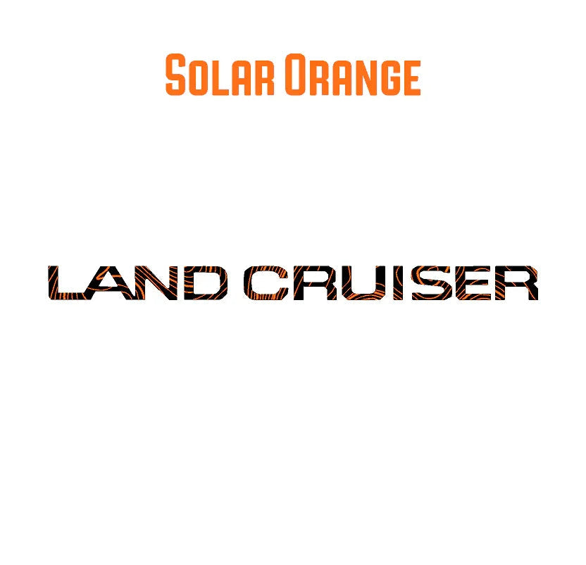 "Land Cruiser" Topographic Rear Tailgate Emblem Overlays - 2024+ Land Cruiser StickerFab
