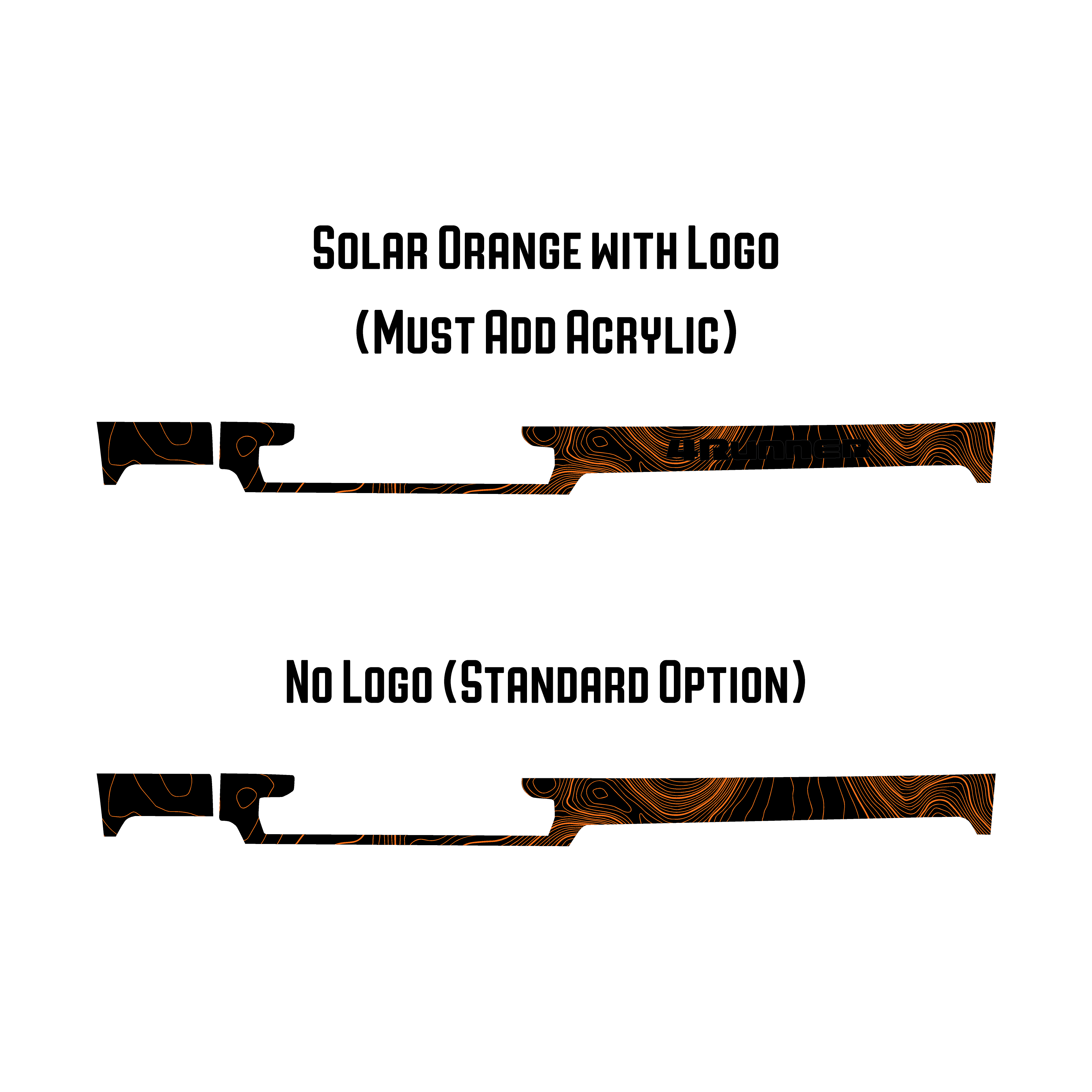 Full Width Topographic Dash Wrap - 2025+ 4Runner StickerFab