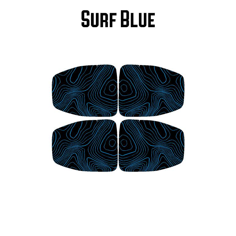Topographic Map Interior Door Cup Overlays - 2018+ Wrangler JL / Gladiator JT StickerFab
