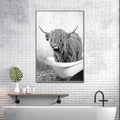 Highland Cattle Bath Canvas Wall Art Tailored Canvases