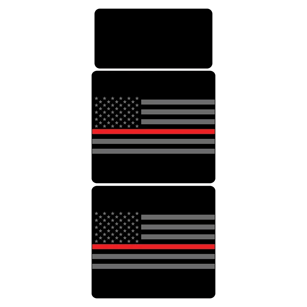 American Flag Sun Visor Warning Overlays - 2024+ Land Cruiser StickerFab