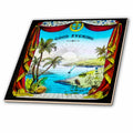 3dRose Vintage Magic Lantern Slide Good Evening Early Cinema - Tiles (ct-359066) 3dRose