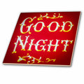 3dRose Vintage Good Night Magic Lantern Slide Early Days of Cinema - Tiles (ct-359078) 3dRose