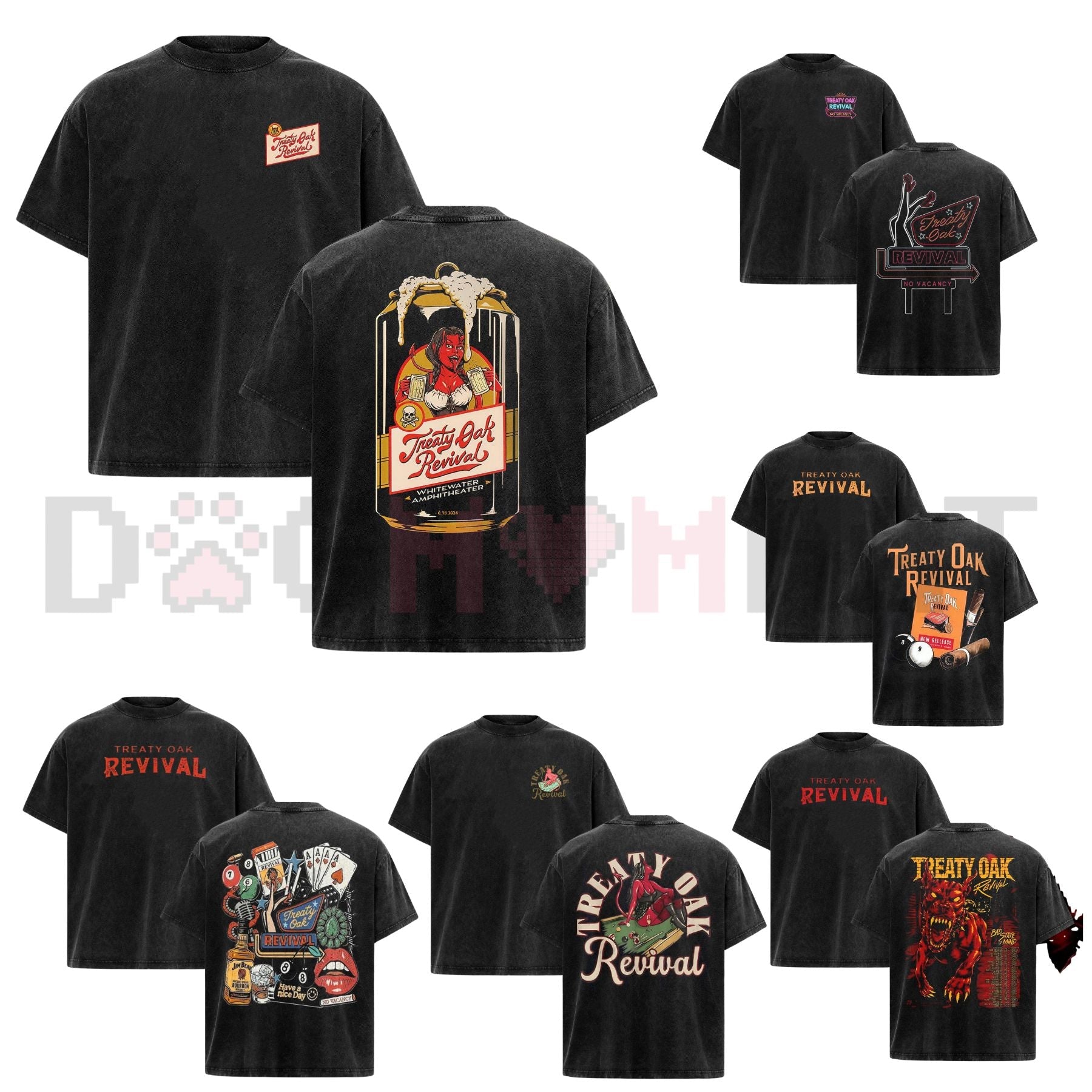 Treaty Oak Revival T-Shirt – Retro Rock Band Shirt, Vintage Music Graphic Tee, Unisex Cotton Dog Mom Hat