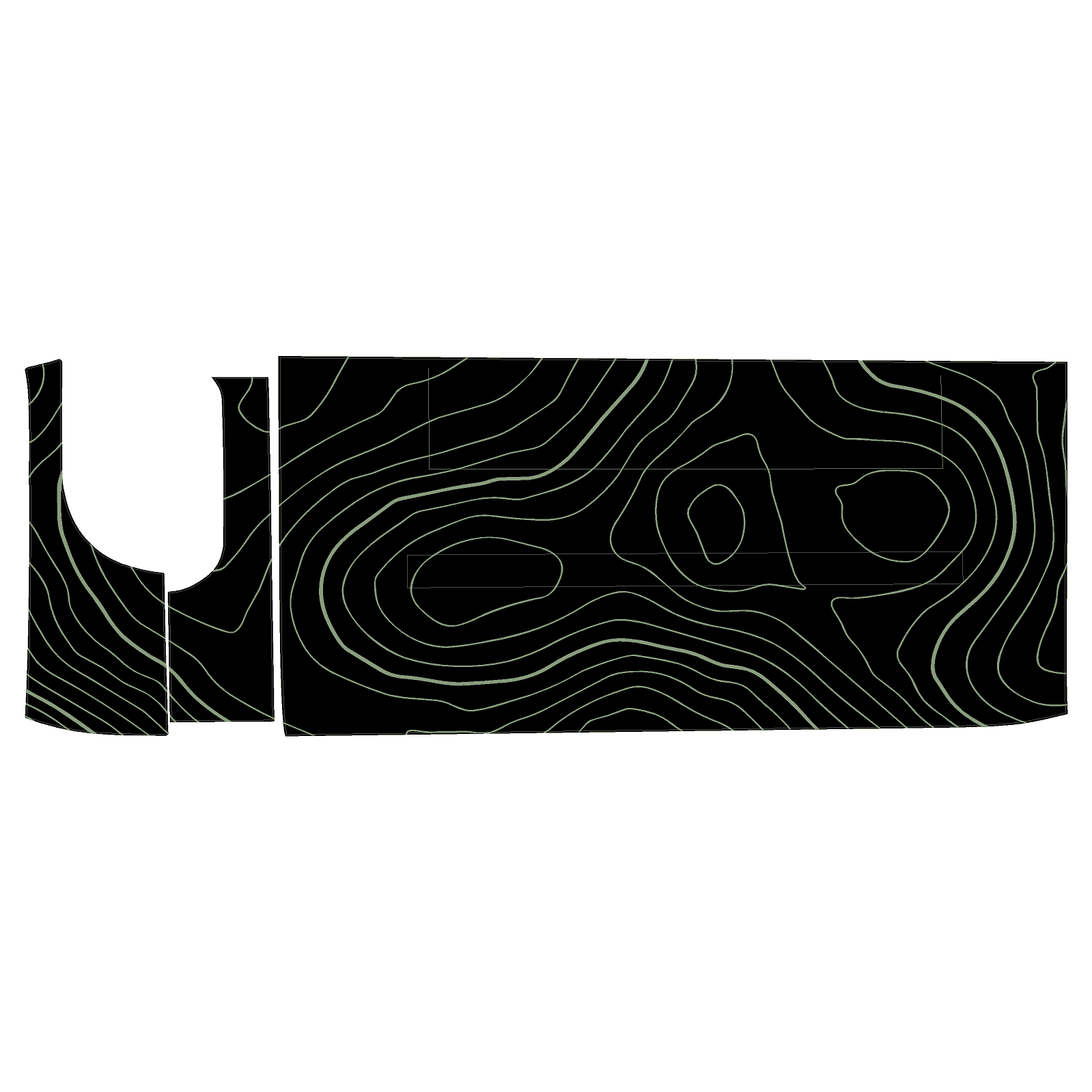 Topo 3 Piece Dash Kit (Printed Series) - 2021+ Bronco StickerFab