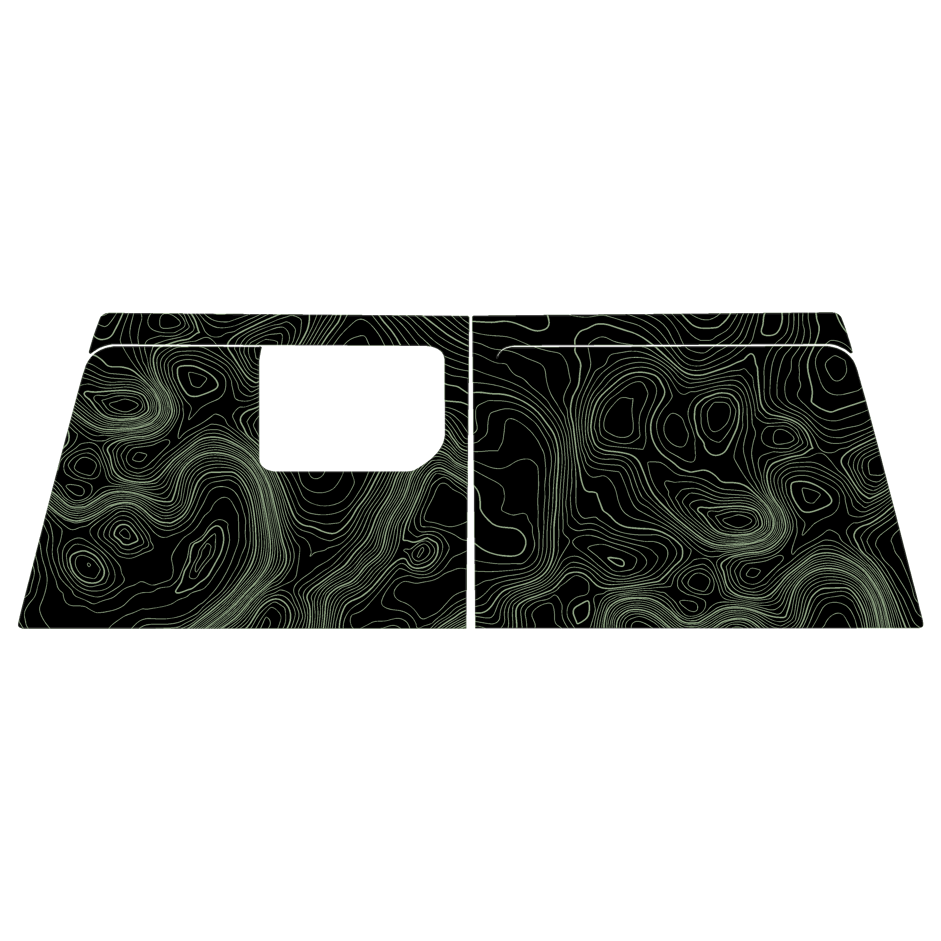 Topo Cargo Area Overlay Kit Part 1 (Printed Series) - 2021+ Bronco 4 Door StickerFab