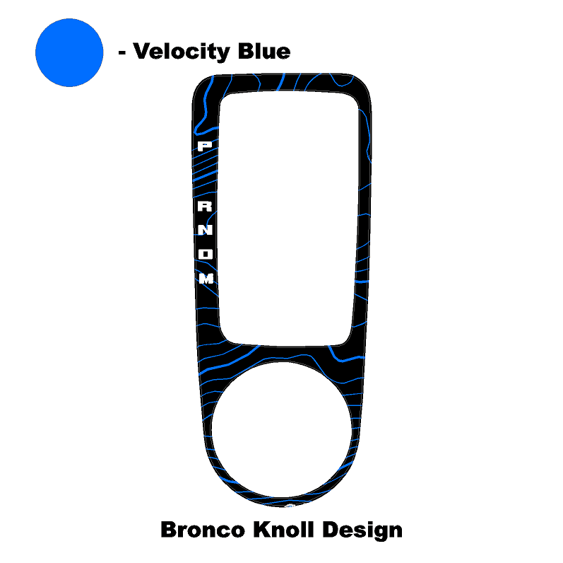 Topo Automatic Shifter Overlay (Printed Series) - 2021+ Bronco Automatic StickerFab