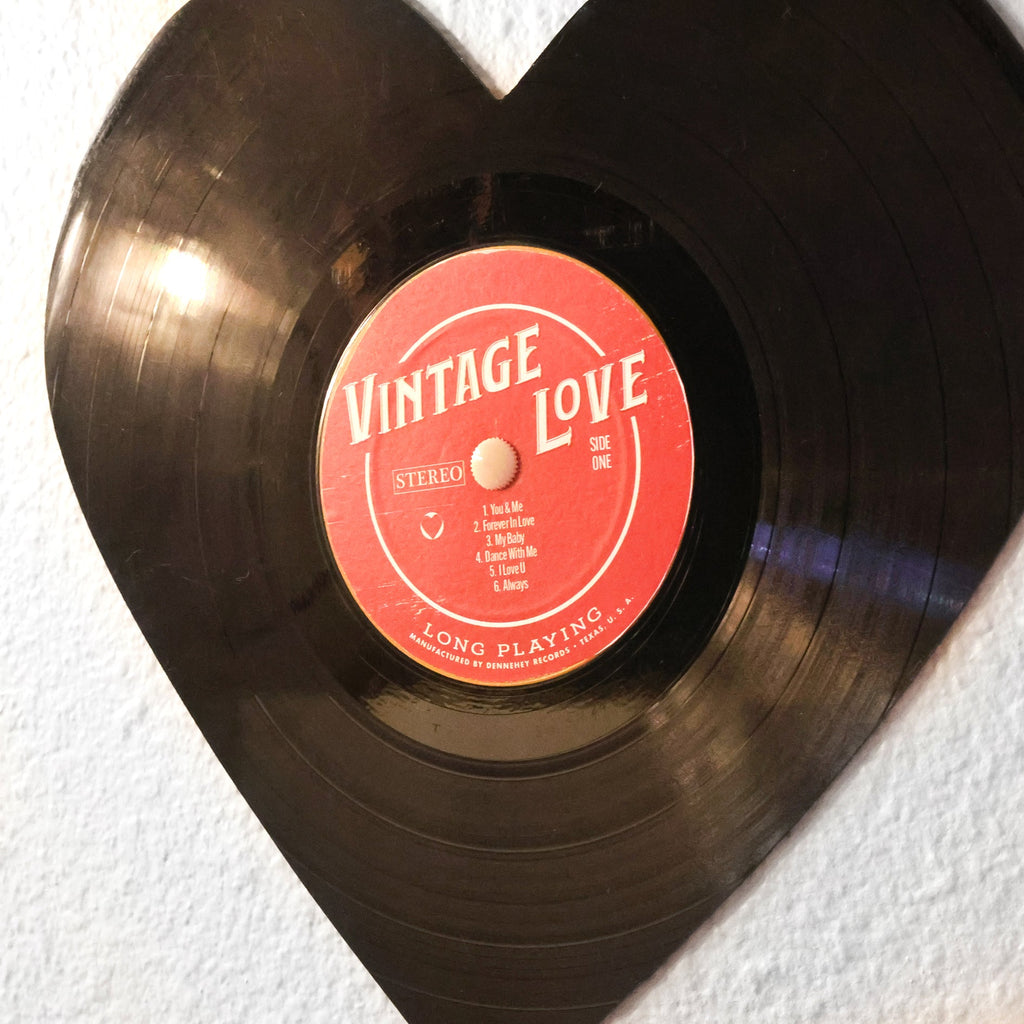 Vintage Vinyl Heart Art Dennehey Design Co.