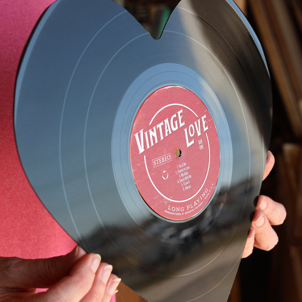 Vintage Vinyl Heart Art Dennehey Design Co.