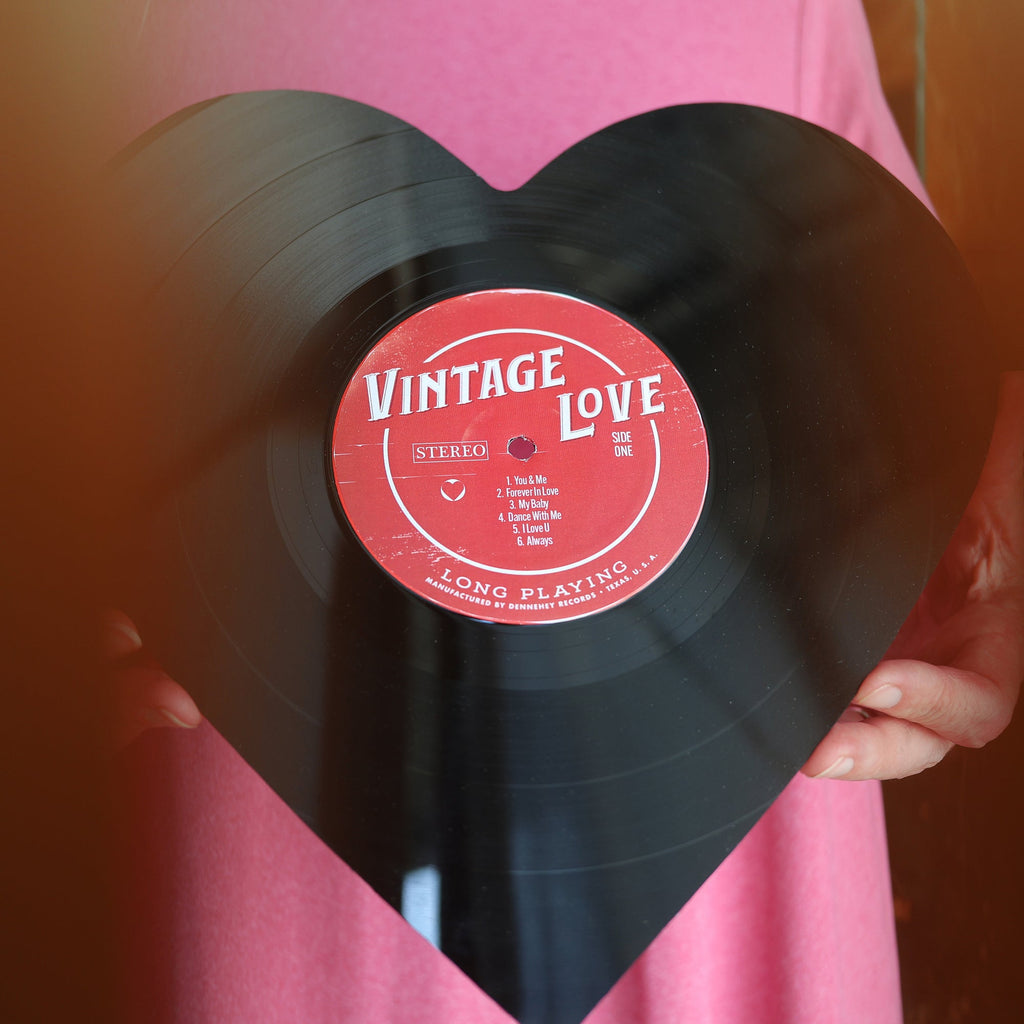 Vintage Vinyl Heart Art Dennehey Design Co.