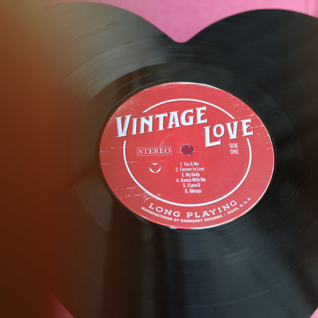Vintage Vinyl Heart Art Dennehey Design Co.