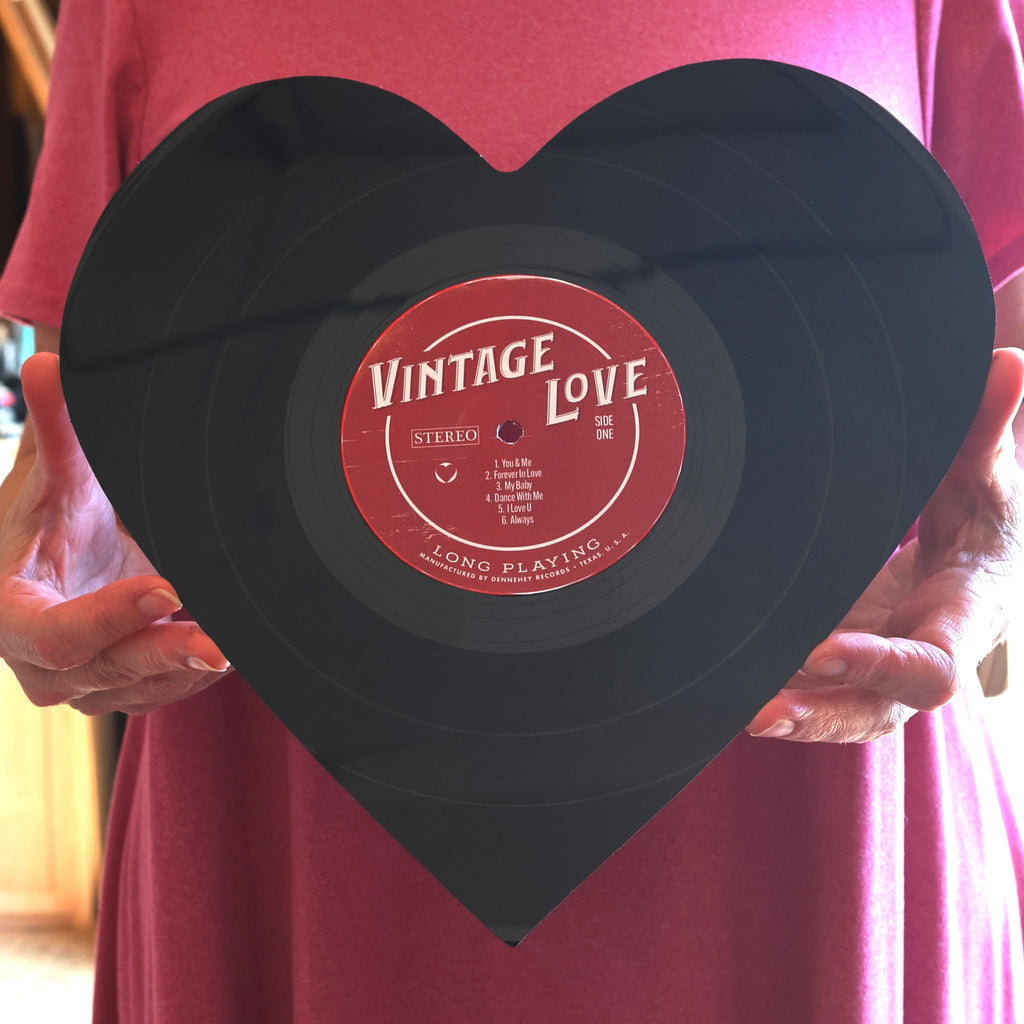 Vintage Vinyl Heart Art Dennehey Design Co.