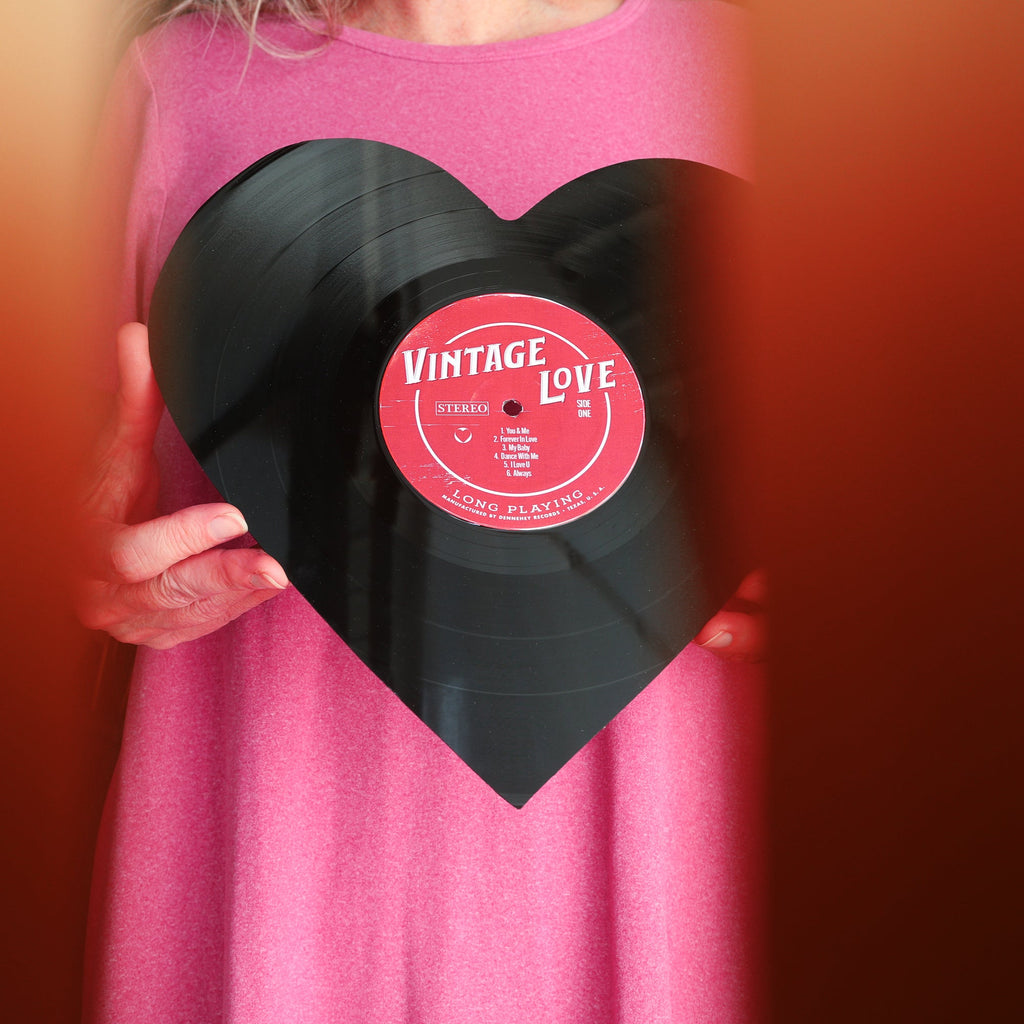 Vintage Vinyl Heart Art Dennehey Design Co.