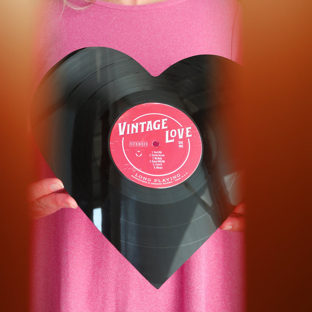 Vintage Vinyl Heart Art Dennehey Design Co.