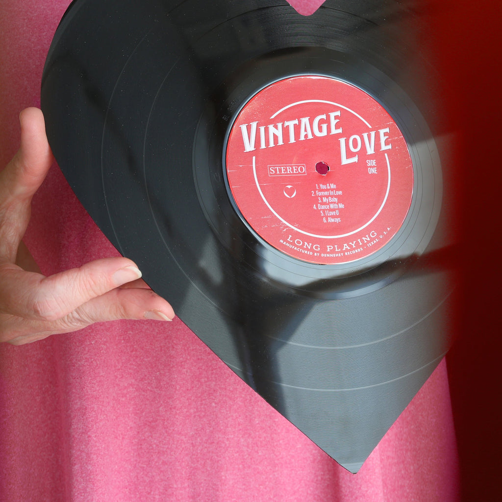 Vintage Vinyl Heart Art Dennehey Design Co.