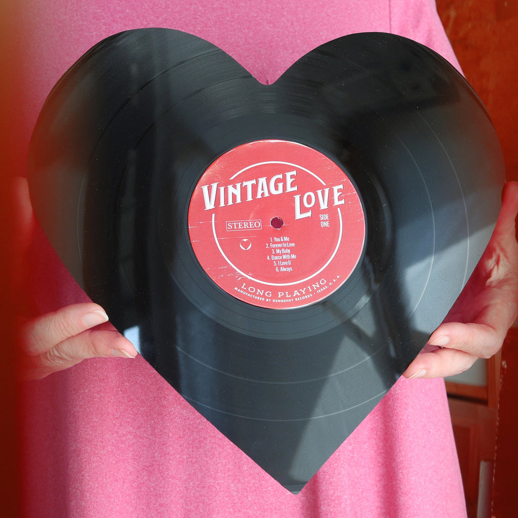 Vintage Vinyl Heart Art Dennehey Design Co.