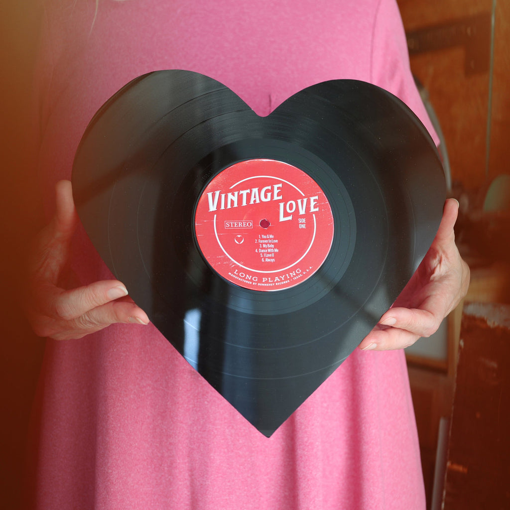 Vintage Vinyl Heart Art Dennehey Design Co.