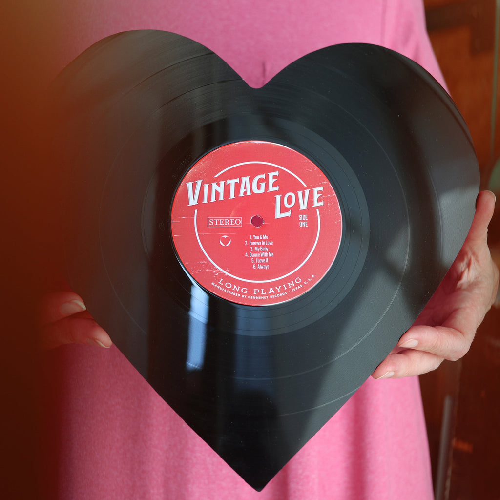 Vintage Vinyl Heart Art Dennehey Design Co.