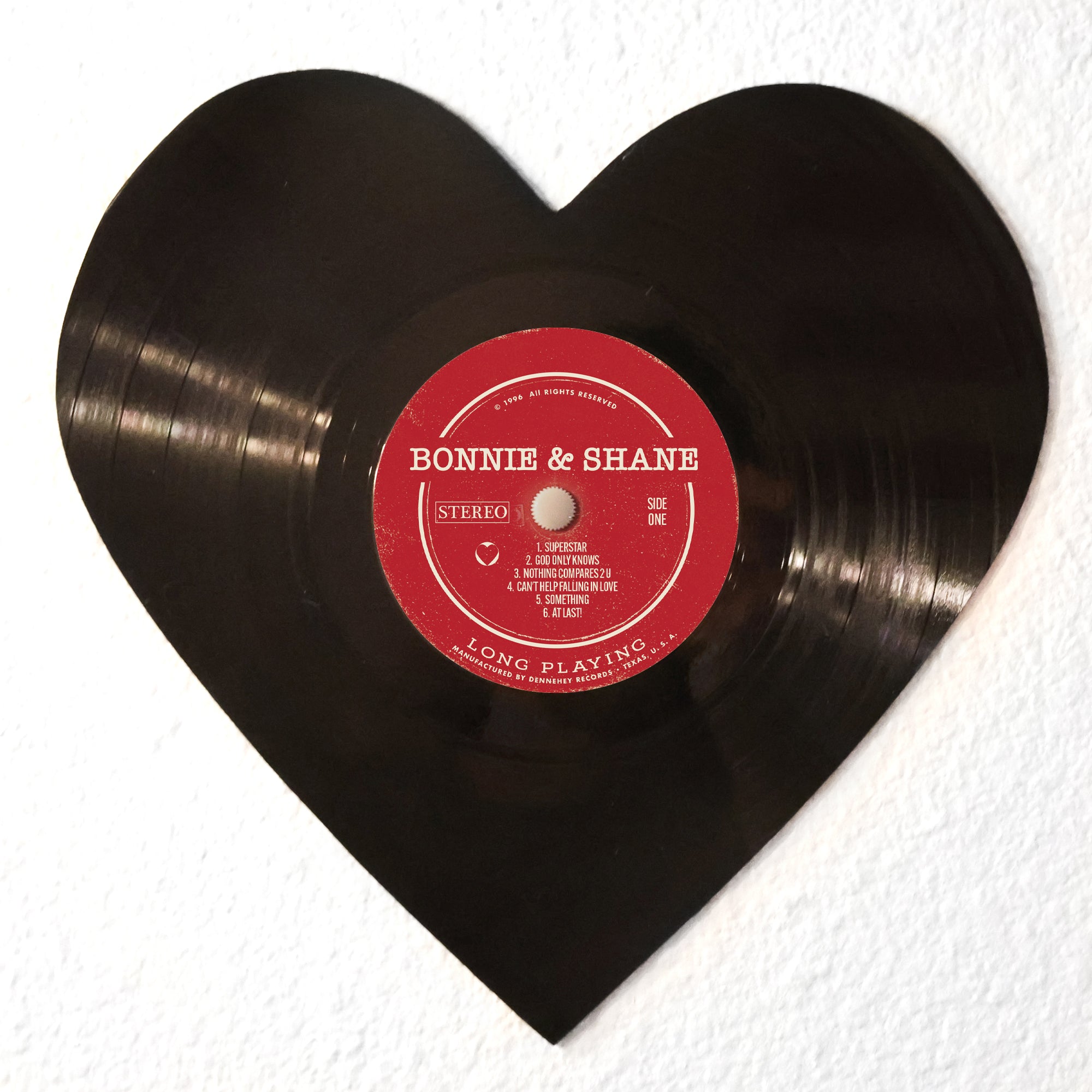 Vintage Vinyl Heart Art Dennehey Design Co.