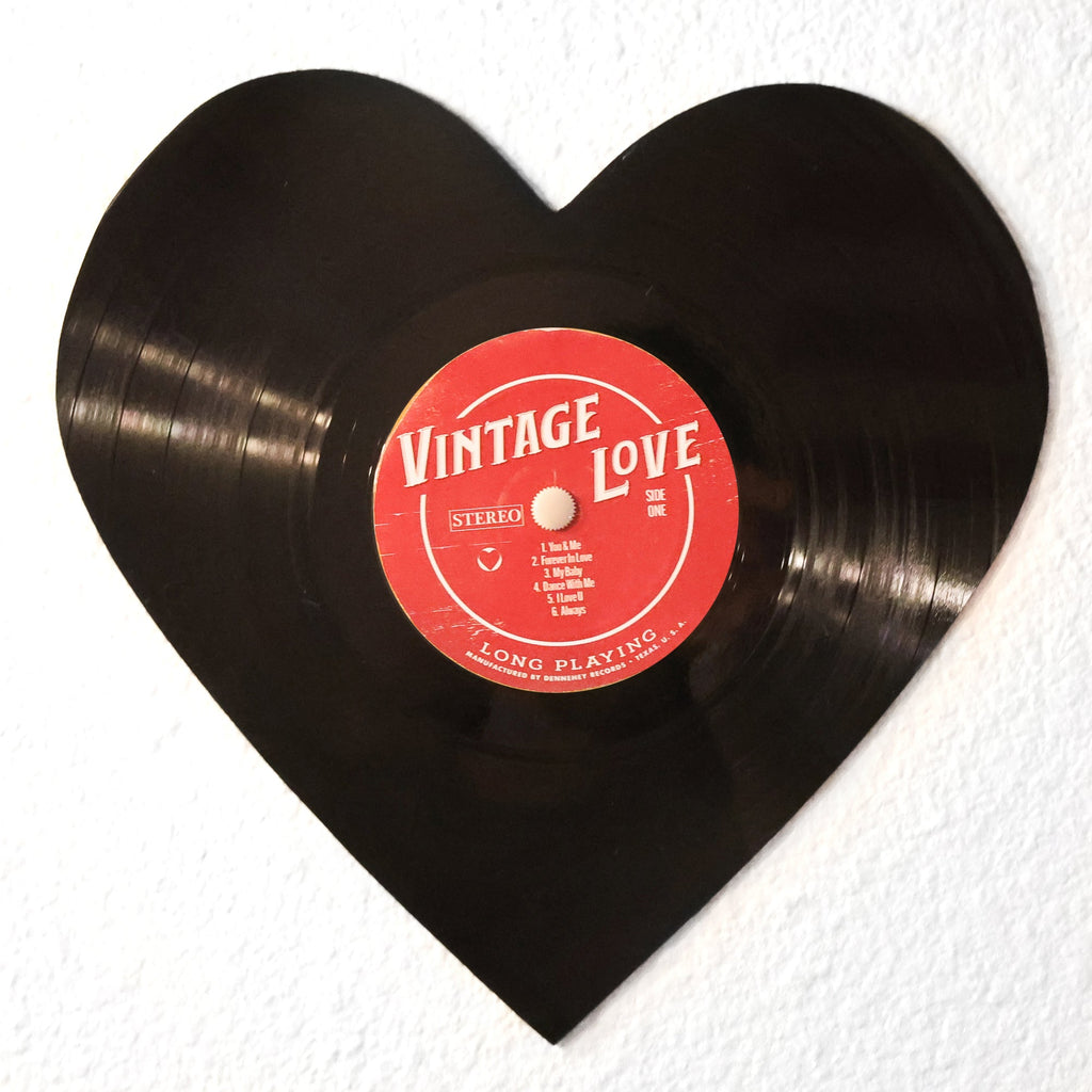 Vintage Vinyl Heart Art Dennehey Design Co.