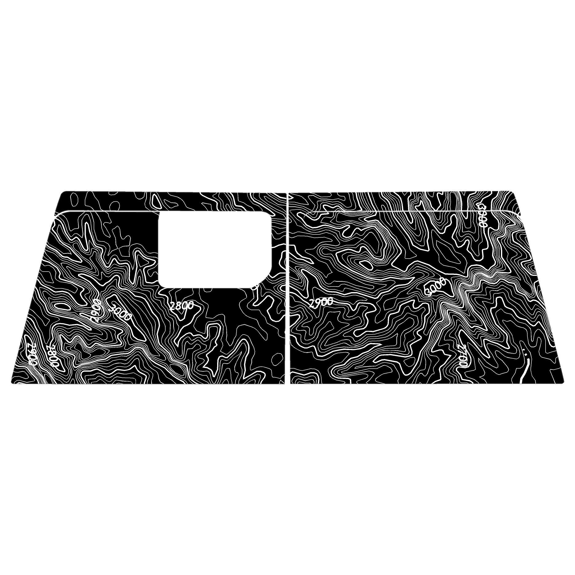Topo Cargo Area Overlay Kit Part 1 (Printed Series) - 2021+ Bronco 4 Door StickerFab