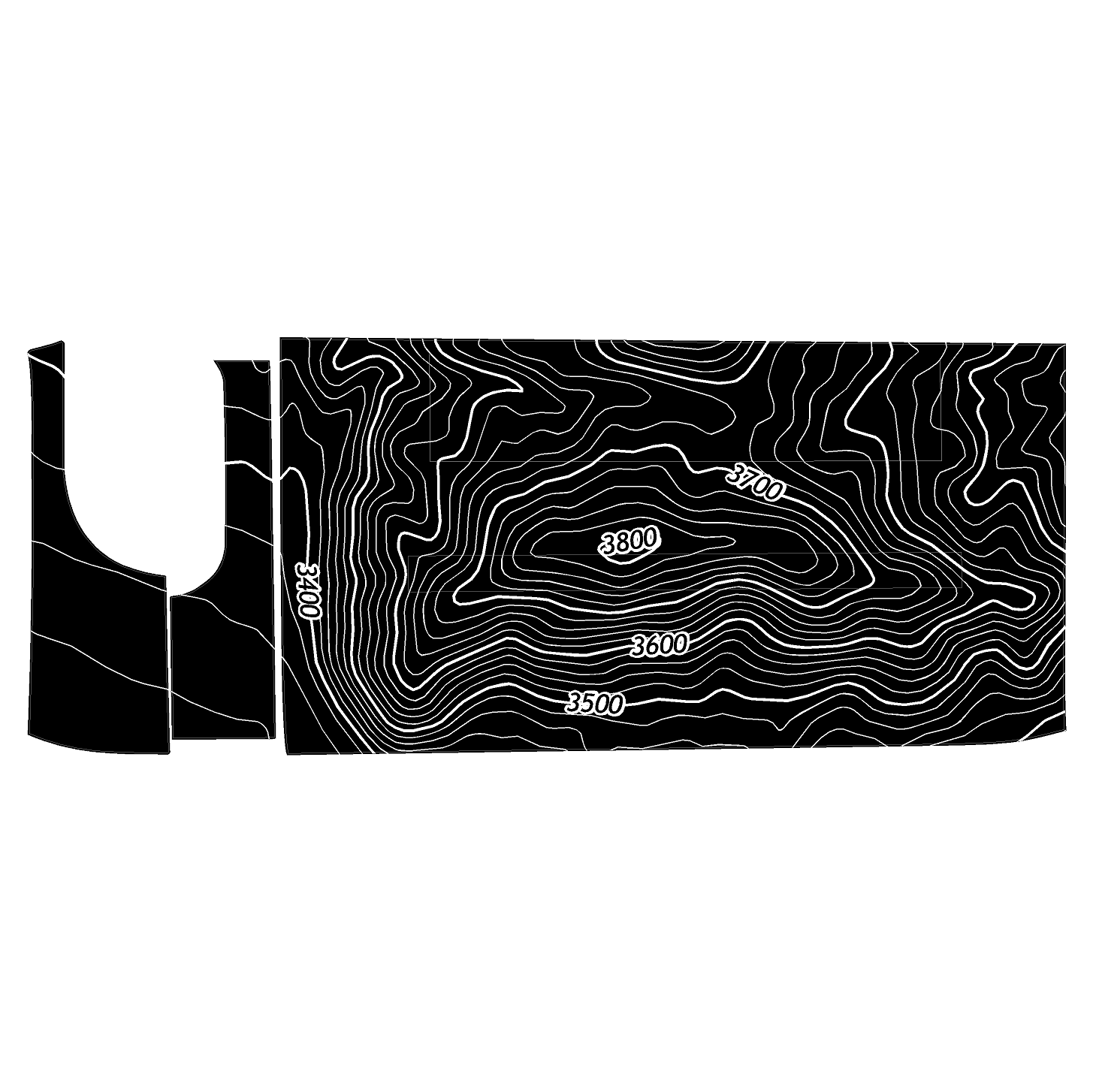 Topo 3 Piece Dash Kit (Printed Series) - 2021+ Bronco StickerFab